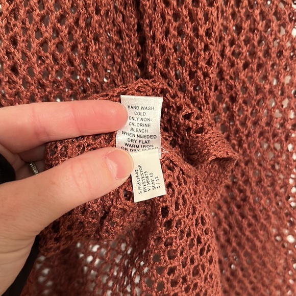 Banana Republic Heritage Orange Crochet Linen Cover-up Topper - Picture 5 of 9